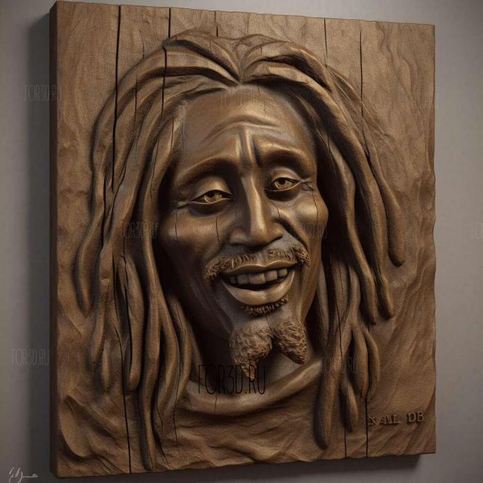 Bob Marley 4 stl model for CNC